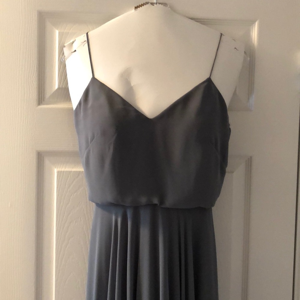 Inesse Chiffon V-Neck Spaghetti Strap Gown